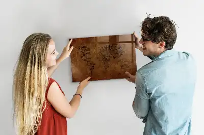 Quadro magnético com caneta mapa com nomes dos países