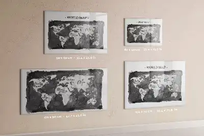 Quadro de apagar a seco magnético estilo mapa-múndi retro