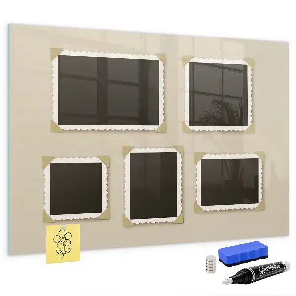 Quadro magnético com caneta com molduras retro