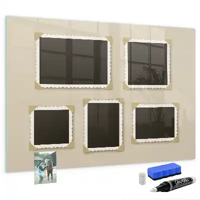 Quadro magnético com caneta com molduras retro