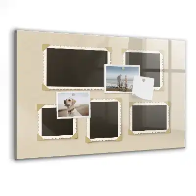 Quadro magnético com caneta com molduras retro