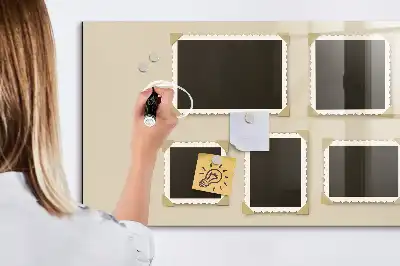 Quadro magnético com caneta com molduras retro