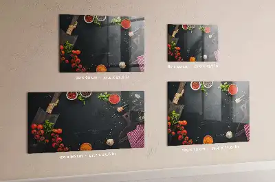 Quadro magnético com caneta para utensílios de cozinha