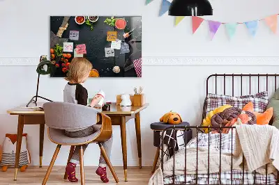 Quadro magnético com caneta para utensílios de cozinha