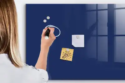 Quadro magnético de apagar a seco na cor azul