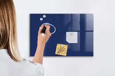 Quadro magnético de apagar a seco na cor azul