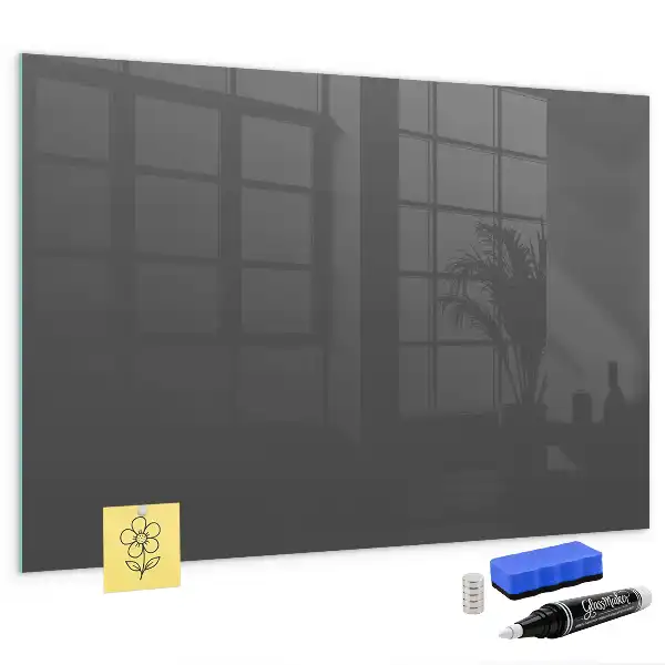Quadro magnético de apagar a seco na cor cinza