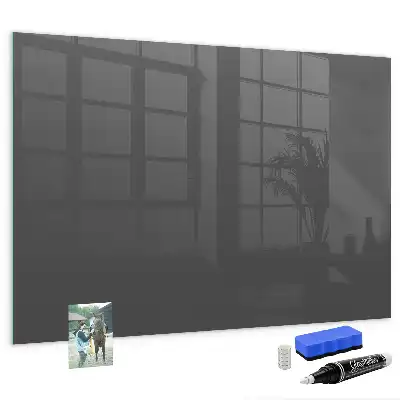 Quadro magnético de apagar a seco na cor cinza