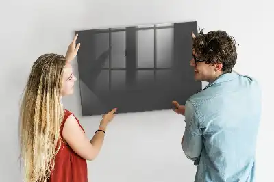Quadro magnético de apagar a seco na cor cinza