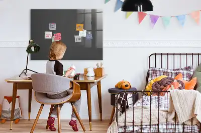 Quadro magnético de apagar a seco na cor cinza
