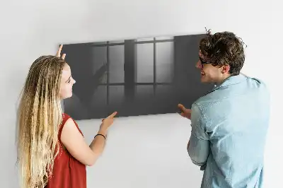 Quadro magnético de apagar a seco na cor cinza