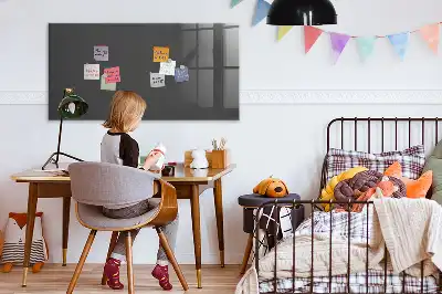 Quadro magnético de apagar a seco na cor cinza