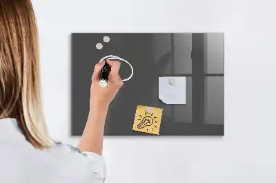Quadro magnético de apagar a seco na cor cinza