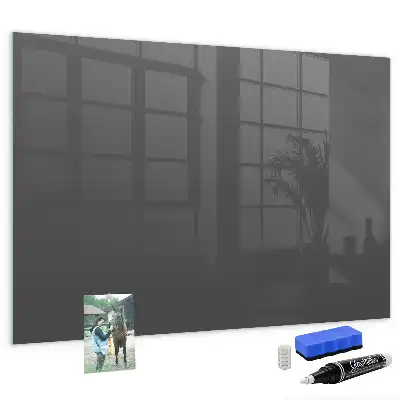 Quadro magnético de apagar a seco na cor cinza