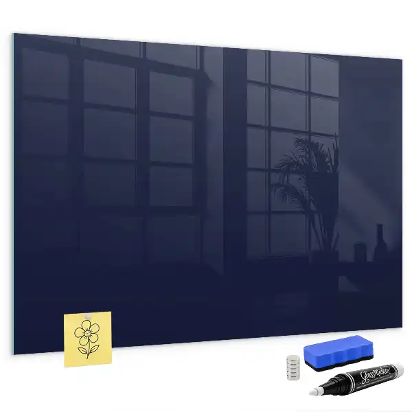 Quadro magnético de apagar a seco na cor azul-marinho escuro