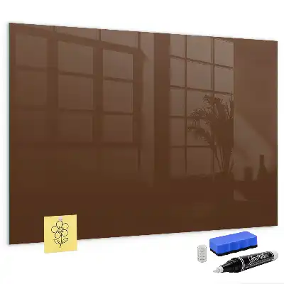 Quadro magnético de apagar a seco na cor marrom