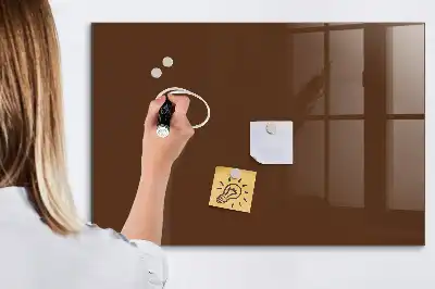 Quadro magnético de apagar a seco na cor marrom