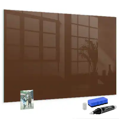 Quadro magnético de apagar a seco na cor marrom
