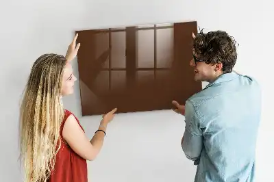 Quadro magnético de apagar a seco na cor marrom