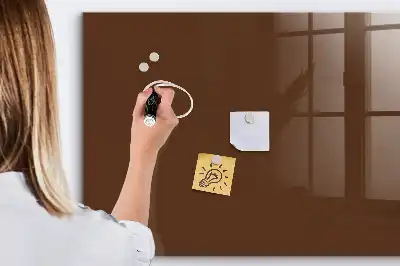Quadro magnético de apagar a seco na cor marrom