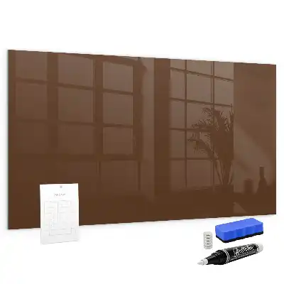 Quadro magnético de apagar a seco na cor marrom