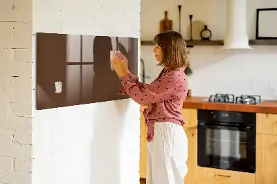Quadro magnético de apagar a seco na cor marrom
