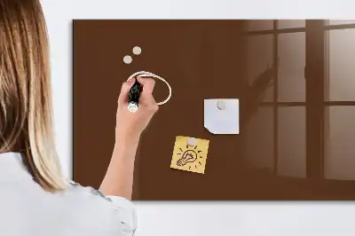 Quadro magnético de apagar a seco na cor marrom