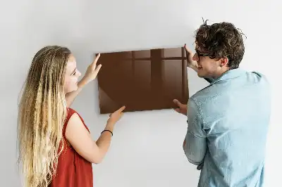 Quadro magnético de apagar a seco na cor marrom