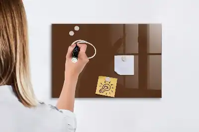 Quadro magnético de apagar a seco na cor marrom