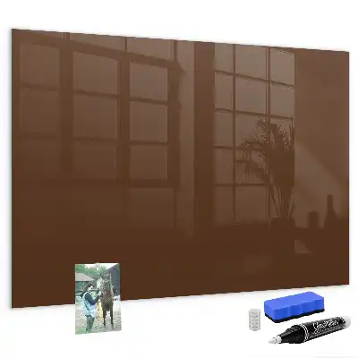 Quadro magnético de apagar a seco na cor marrom