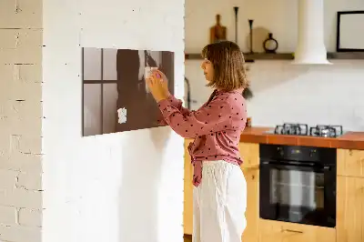 Quadro magnético de apagar a seco na cor marrom