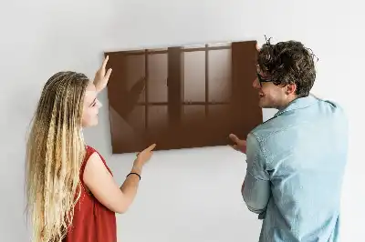 Quadro magnético de apagar a seco na cor marrom
