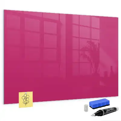 Quadro magnético de apagar a seco na cor rosa intenso