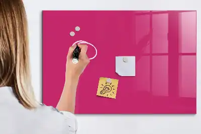 Quadro magnético de apagar a seco na cor rosa intenso