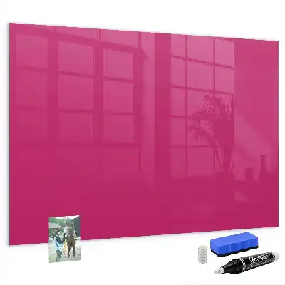 Quadro magnético de apagar a seco na cor rosa intenso