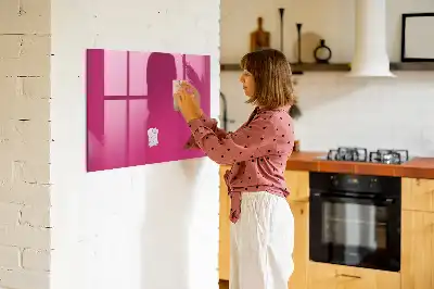 Quadro magnético de apagar a seco na cor rosa intenso
