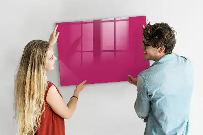 Quadro magnético de apagar a seco na cor rosa intenso