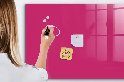 Quadro magnético de apagar a seco na cor rosa intenso