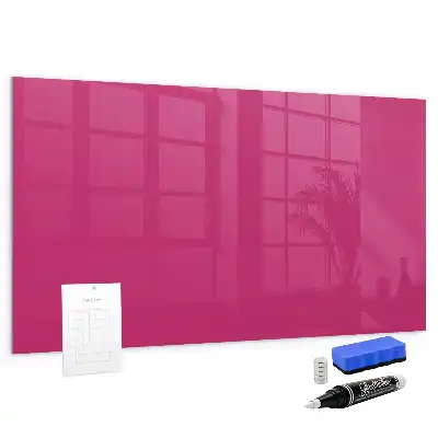 Quadro magnético de apagar a seco na cor rosa intenso