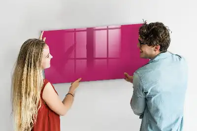 Quadro magnético de apagar a seco na cor rosa intenso