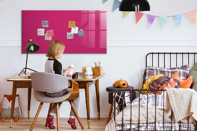 Quadro magnético de apagar a seco na cor rosa intenso
