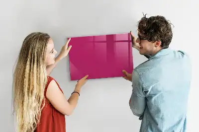 Quadro magnético de apagar a seco na cor rosa intenso