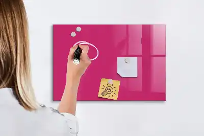 Quadro magnético de apagar a seco na cor rosa intenso