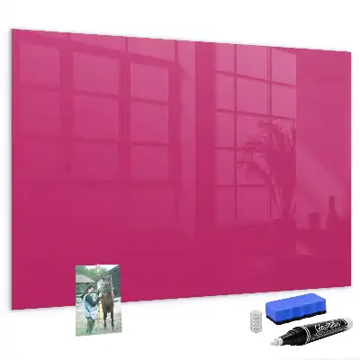 Quadro magnético de apagar a seco na cor rosa intenso