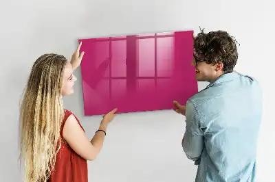 Quadro magnético de apagar a seco na cor rosa intenso