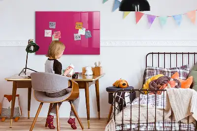 Quadro magnético de apagar a seco na cor rosa intenso