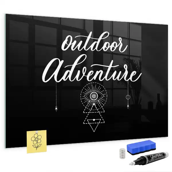 Quadro magnético de apagar a seco tema aventura ao ar livre