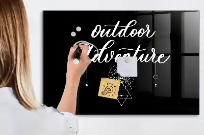 Quadro magnético de apagar a seco tema aventura ao ar livre