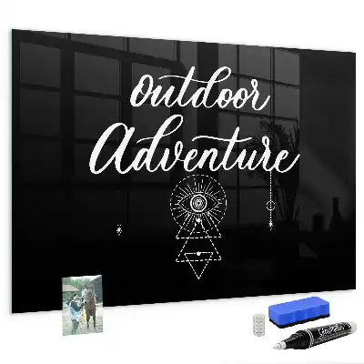 Quadro magnético de apagar a seco tema aventura ao ar livre
