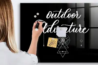 Quadro magnético de apagar a seco tema aventura ao ar livre